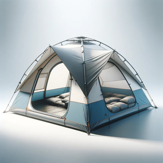 Summit Series four-season double-wall tent pitched, two-person, front view