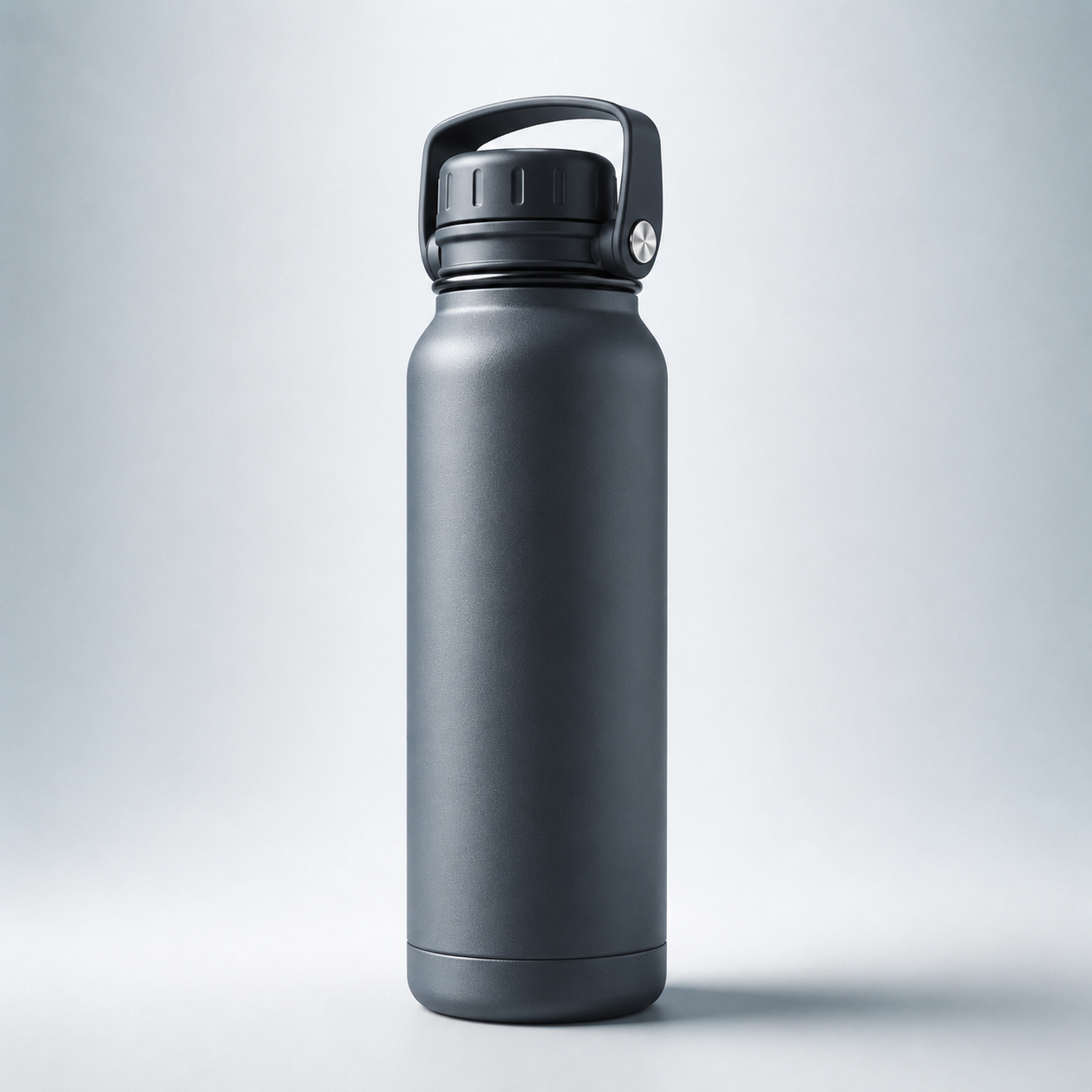 TrailMate vacuum-insulated stainless steel water bottle in black, 32oz, upright